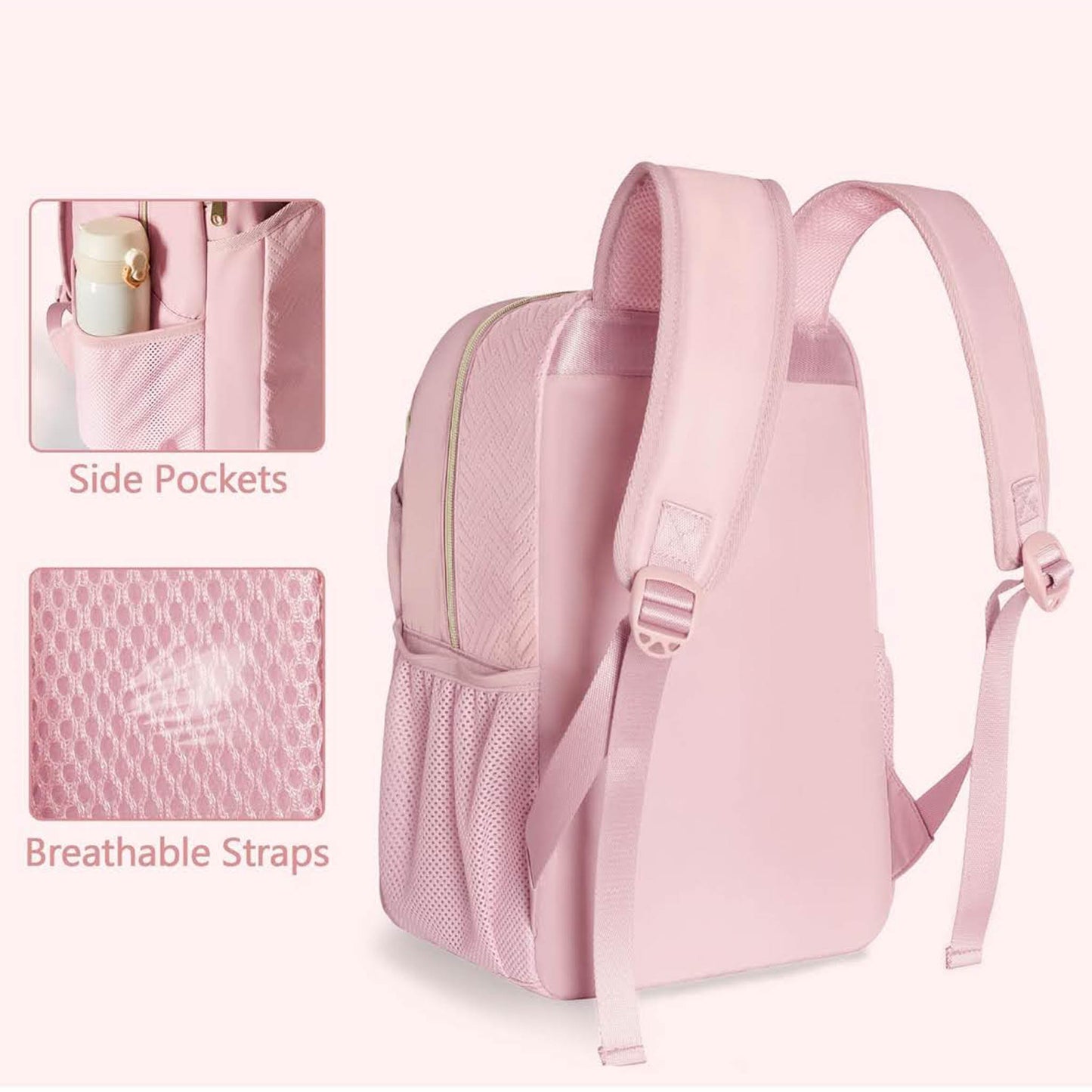 PROKVA Pickleball Bag, Paddel Rucksack, für 4 Paddel, großes Design, pink, für Frauen und Männer