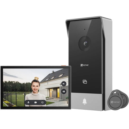 EZVIZ HP5, Model No. HP5, Video Intercom, 1080p HD Video, 7-inch Touch Monitor, Wi-Fi Enabled, Intercom Function, Night Vision, App Control, Easy Installation.