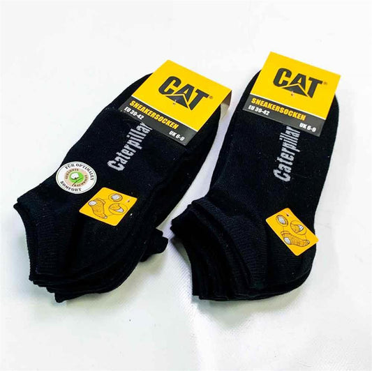 CAT Caterpillar 10 pairs of sneaker socks Black size 39-42 breathable durable comfortable