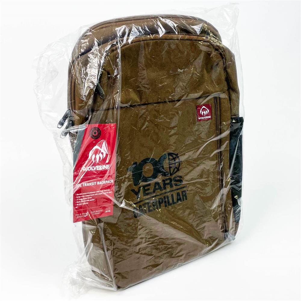 Wolverine 100 Years Caterpillar Rucksack, Braun, 18x12,5x9, robuster Tagesrucksack, vielseitig, markantes Design