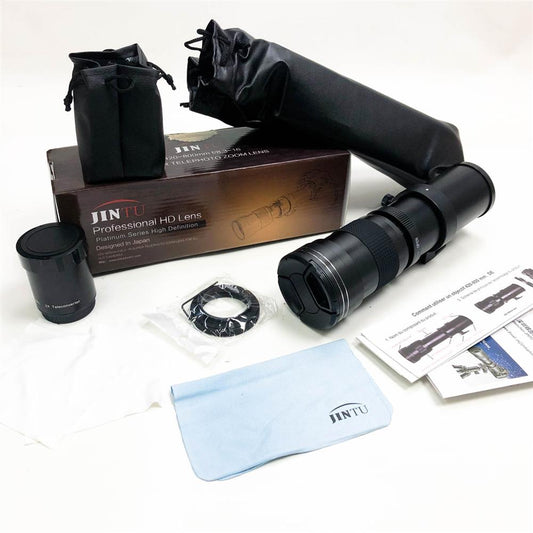 JINTU 420-800 f/8.3-16 Super Telephoto Zoom Lens Platinum Series High Definition for all SLR Cameras