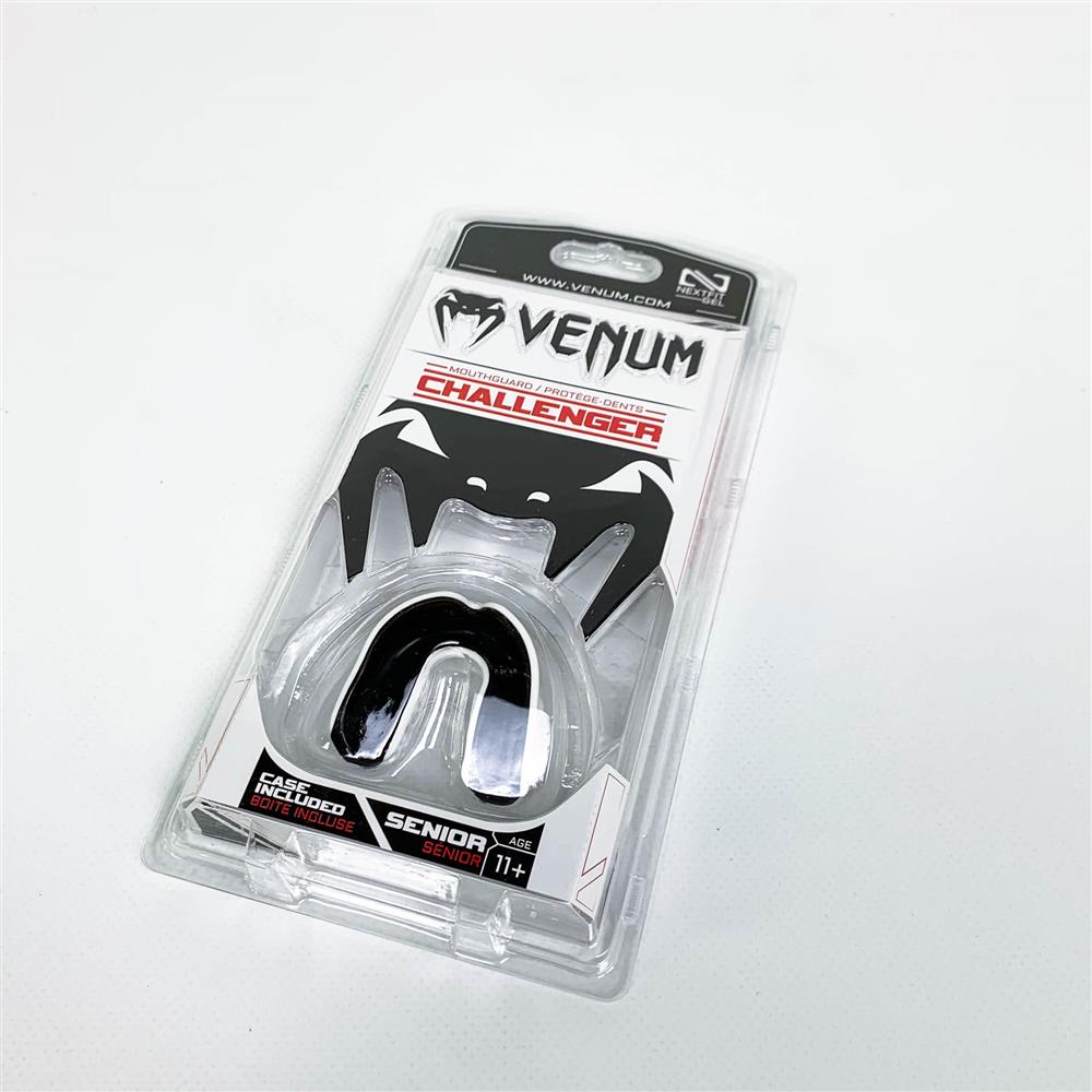Venum Challenger Mundschutz Weiß/Schwarz, Zahnschutz, ergonomisch, stoßdämpfend, inkl. Aufbewahrungsbox