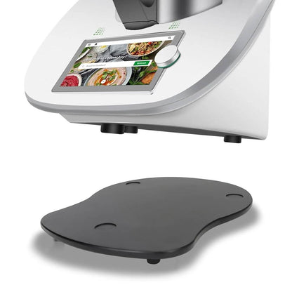 Gleitbrett für Thermomix TM6 TM5, Bambus, Rollbrett Schwarz, Zubehör für schnelle Bewegungen