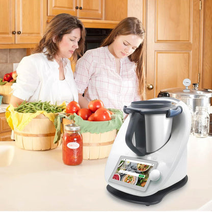 Gleitbrett für Thermomix TM6 TM5, Bambus, Rollbrett Schwarz, Zubehör für schnelle Bewegungen
