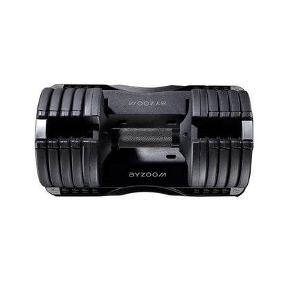 BYZOOM FITNESS 11.3kg verstellbare Hantel, Pure Series Schwarz, 5 Gewichtseinstellungen, kompakt und vielseitig.