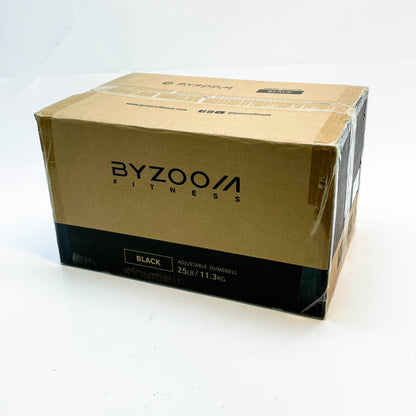BYZOOM FITNESS 11.3kg verstellbare Hantel, Pure Series Schwarz, 5 Gewichtseinstellungen, kompakt und vielseitig.