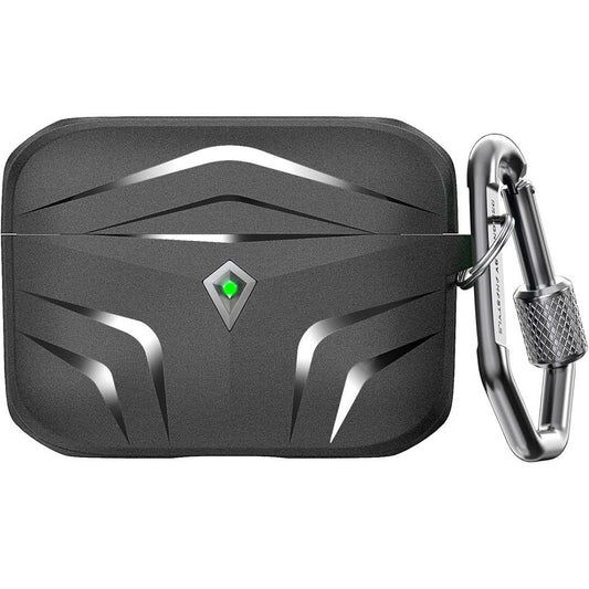 Ahastyle Airpods Pro 2019 Robustes Antichoc TPU Hülle Schwarz kompatibel mit Ladecase