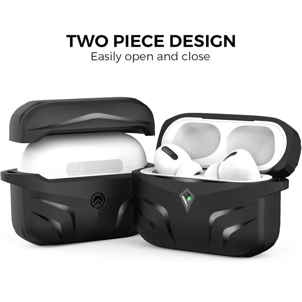 Ahastyle Airpods Pro 2019 Robustes Antichoc TPU Hülle Schwarz kompatibel mit Ladecase