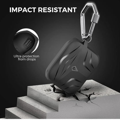 Ahastyle Airpods Pro 2019 Robustes Antichoc TPU Hülle Schwarz kompatibel mit Ladecase