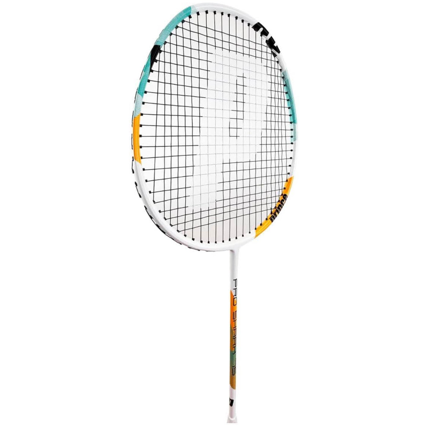 Prince Pro Shark Badmintonschläger, Graphit, inkl. Federbälle, Tragetasche, leicht, langlebig, für Freizeit und Wettkampf.