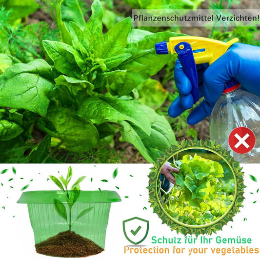SMUJU, Ø 24 cm, Schneckenschutz, 25 Teile, grün, schützt Salat und Kohl vor Tierschäden, anti-Leuchten.