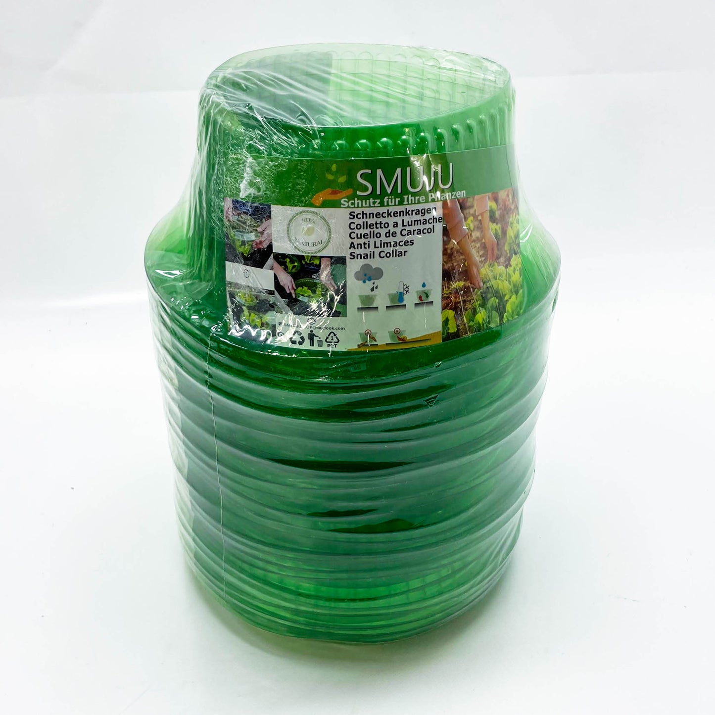 SMUJU, Ø 24 cm, Schneckenschutz, 25 Teile, grün, schützt Salat und Kohl vor Tierschäden, anti-Leuchten.