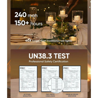 Homemory 24 LED Teelichter, Timer 6/18 Std, Flackernd, 3.6x3.6 cm, Batteriebetrieben, Warmweiß, Plastik, sicher und langlebig.