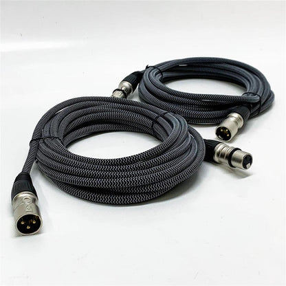 GeoHN.G XLR auf XLR Kabel 5M-2 Pack 3-Pin Mikrofonkabel Verlängerungskabel für Mixer Live-Bühne Lautsprecher Verstärker Musikaufnahme und mehr
