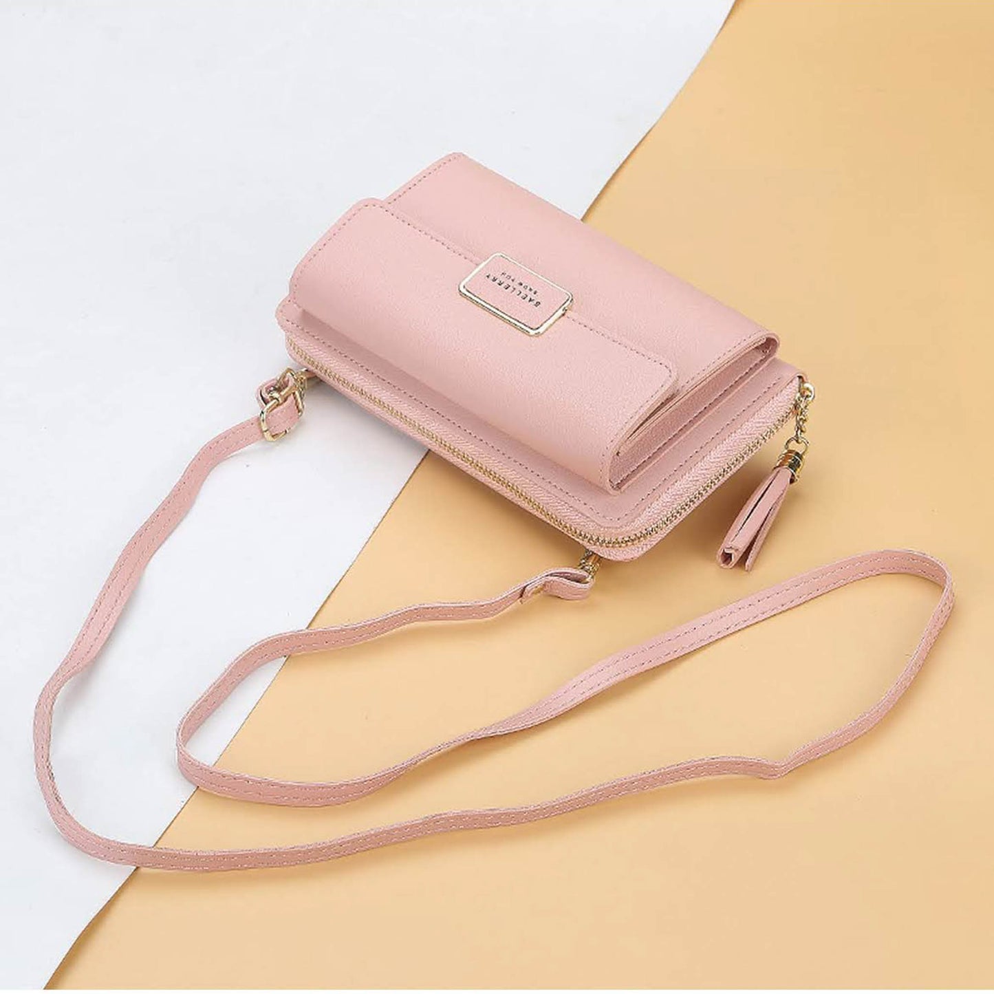 Yixuan Frauen Brieftasche, Große Box, Handy-Organizer, multifunktional, stilvoll, langlebig, ideal für unterwegs - Rosa