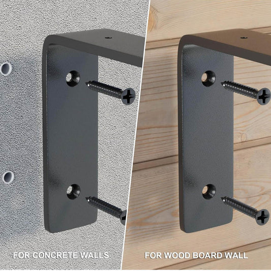 Skysen Regalstütze 28 cm, 4er Set, schwimmend, robuste Metallstützen, schweres Regal, ideal für Küche und Garage, schwarz.