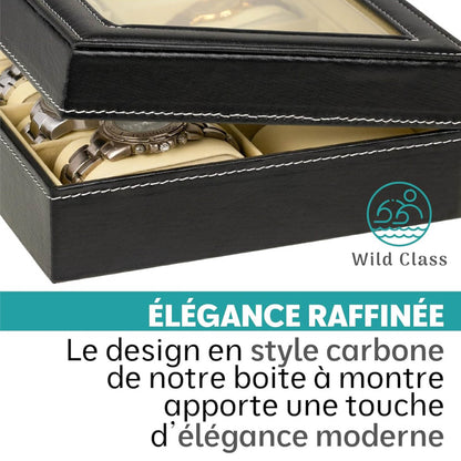 Wild Class, Herren-Uhrbox, 12 Standorte, Luxus, Männeruhr, innovatives Kohlenstoffdesign