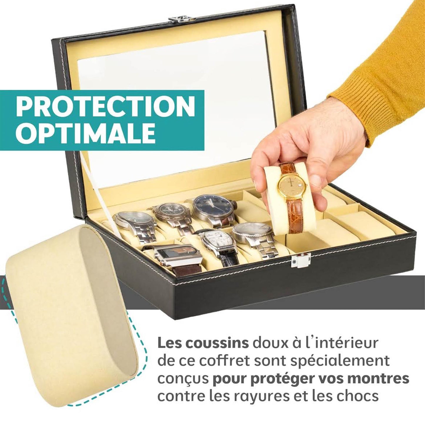 Wild Class, Herren-Uhrbox, 12 Standorte, Luxus, Männeruhr, innovatives Kohlenstoffdesign