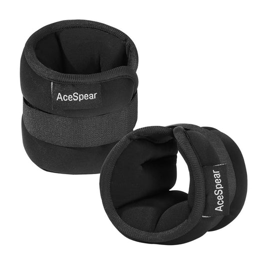 AceSpear Gewichtsmanschetten 1kg, Fitnessgewicht für Beine und Arme, verstellbar, ideal für Damen und Herren, 2x0,5kg, 2x1kg.