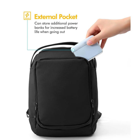 iofeiwak Tragetasche für Vision Pro, Umhängetasche, tragbar, Schwarz, mit Zubehörfach, ideal für unterwegs.