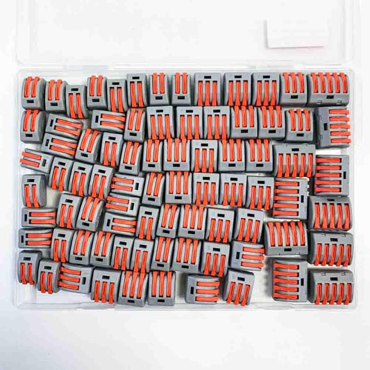 Kabelverbinder Set 80 Stück 2/3/5 Häfen Kabel Klemmen 250V 32A Kompakt Elektrische Anschlussblöcke 4mm˛ Leiter Klemme mit Betätigungshebel