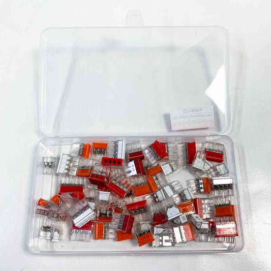 Klemmen Set Sortiment 65 Stück Steckklemmen Verbindungsklemme Strom Verbinder Klemme Schnell Anschlussklemmen 20x 2Leiter 20x 3Leiter 10x 4Leiter 5x 5Leiter 5x 6Leiter 5x 8Leiter Geeignet für DIY