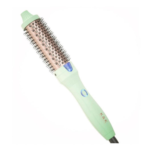 K&K Thermal Brush, 32 mm, Heated Round Brush, Professional Curler, Ceramic Tourmaline, Ionic, Hot Styling, Volume Brush, Dual Tension