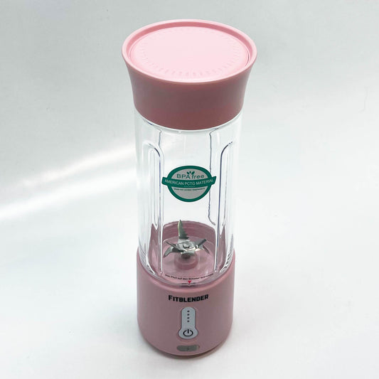 FITBLENDER tragbarer Mixer, 500ml, 2000 mAh, 7,4V, Kompakt, leistungsstark, ideal für Smoothies, Rosa.