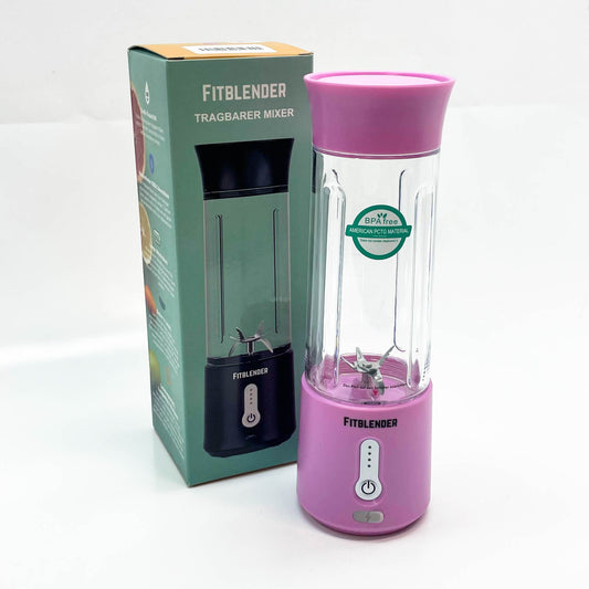 FITBLENDER tragbarer Mixer, 500ml, 2000 mAh, 7,4V, helllila, kompakt und leistungsstark für Smoothies und Shakes.