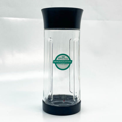 FITBLENDER, tragbarer Mixbecher, 500ml, Schwarz, ideal für Smoothies und Shakes, kompakt und leicht, einfach zu reinigen.