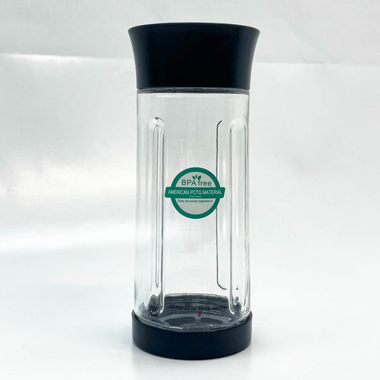 FITBLENDER, tragbarer Mixbecher, 500ml, Schwarz, ideal für Smoothies und Shakes, kompakt und leicht, einfach zu reinigen.