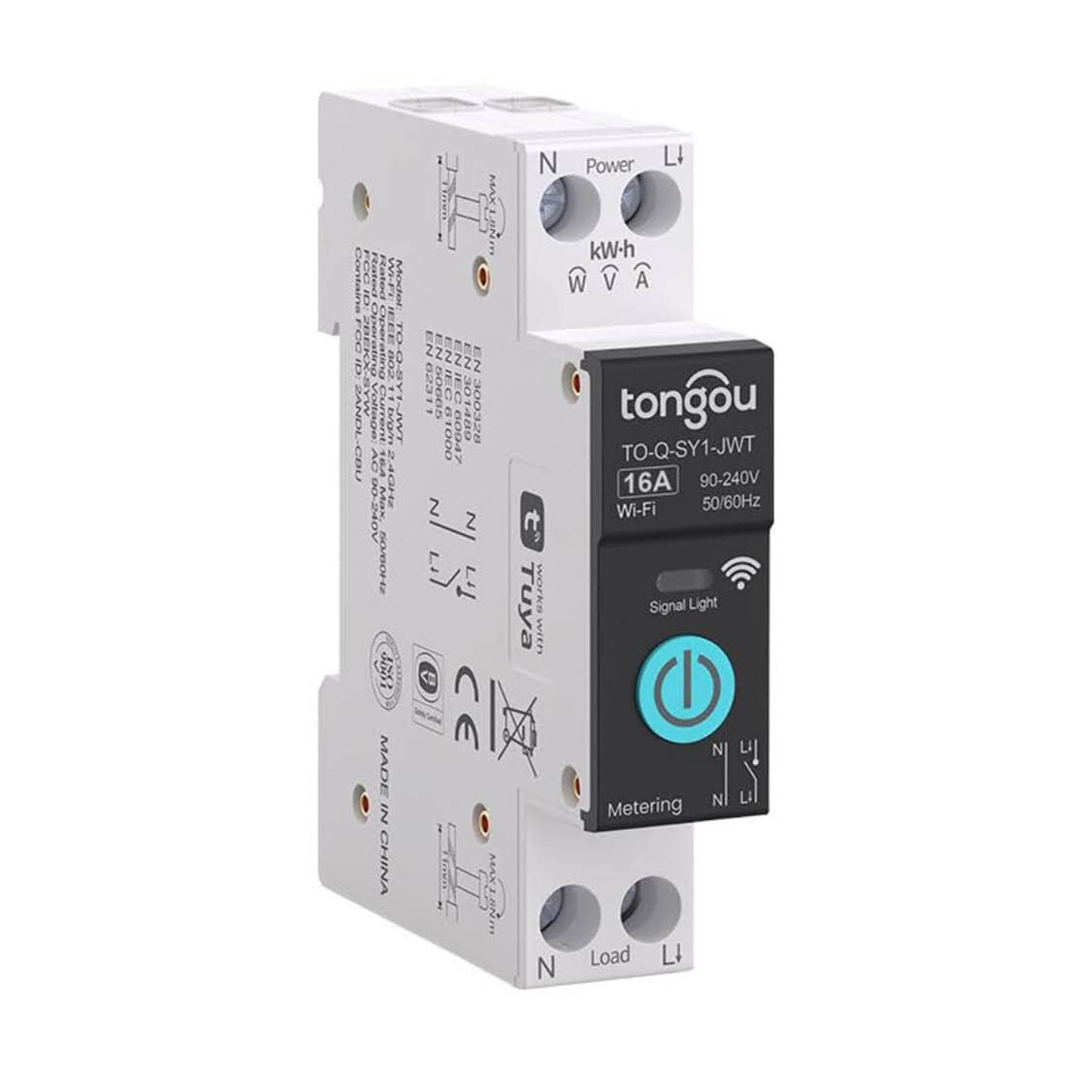 TONGOU Smart Life WIFI 1P Hutschiene Schalter 16A, Smart Home, Fernbedienung, Metering, TUYA APP, DIY Idee