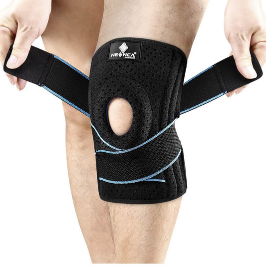 NEENCA Kniestütze Gel Pads (L), Kniebandage, Patella-Stütze, Seitenstabilisatoren, Schmerzlinderung bei Arthritis, Meniskusriss.