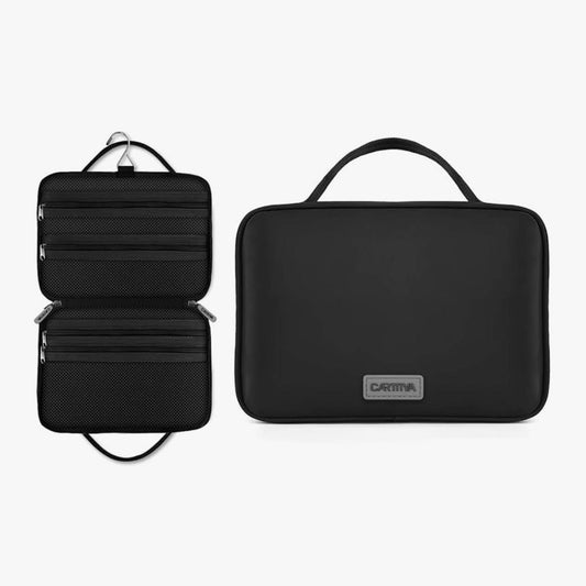 Carttiya Reise Kulturtasche, Kulturbeutel, wasserdicht, zum Aufhängen, praktisch, Geschenkidee Vatertag, Schwarz.