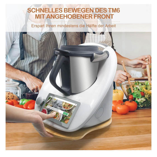 Gleitbrett für Thermomix TM6 TM5, Bambus, Rollbrett, schnelles Bewegen, Zubehör für Vorwerk Küchenmaschine