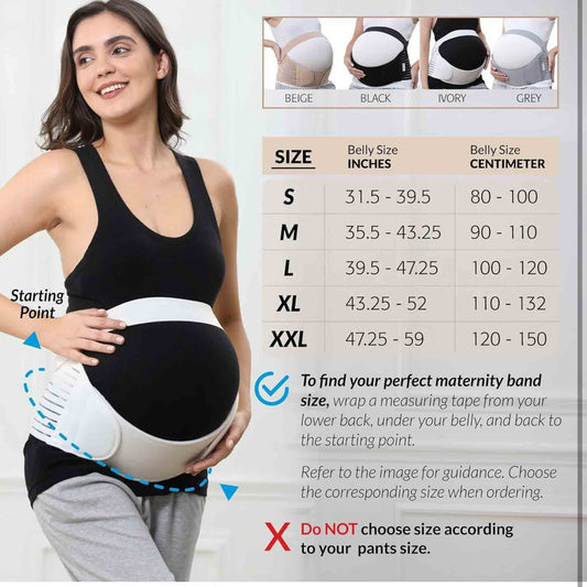 NEOtech Care Bauchgurt XL Schwangerschaftsgurt - stützt Taille, Rücken & Bauch, Elfenbein