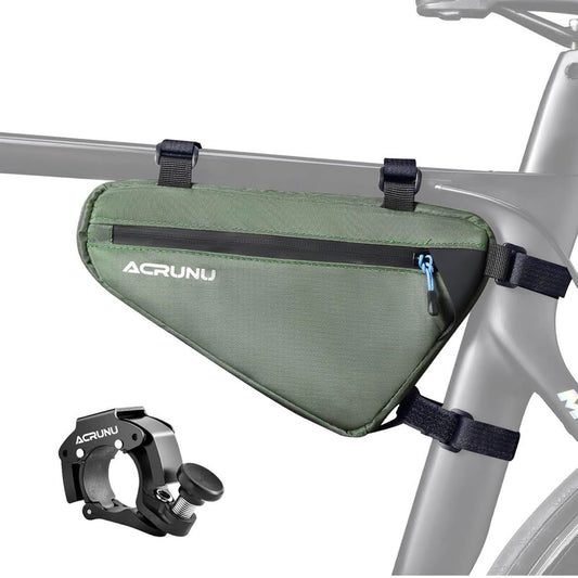 ACRUNU Dreieckstasche, 1,5L, Fahrradtasche, wasserdicht, mit Fahrradklingel, für 22-24mm Rahmen, ideal für Mountainbike und Rennrad.