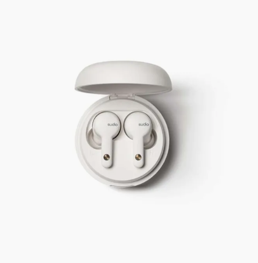 Sudio A2 Wireless Bluetooth Earbuds ANC Microphone Water-resistant 30h Battery WHITE