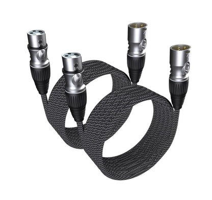 GeoHN.G XLR auf XLR Kabel 5M-2 Pack 3-Pin Mikrofonkabel Verlängerungskabel für Mixer Live-Bühne Lautsprecher Verstärker Musikaufnahme und mehr