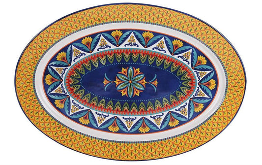 Bico Havana 16" oval ceramic bowl, microwave and dishwasher safe, high-quality ceramic, durable, elegant design