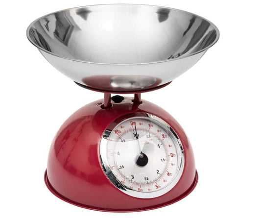 Retro mechanical red metal scale model RM-2020 precision scale with nostalgic design and high accuracy