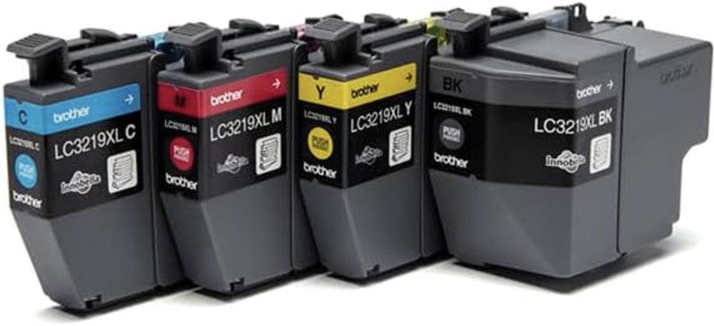 Brother LC-3219XL Tintenpatronen Multipack, 4 Farben, hohe Kapazität, Original, Haltbar bis 09/2027, Druckerzubehör